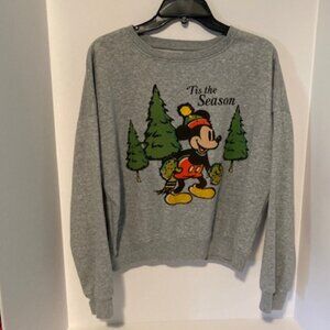 Disney Mickey Mouse Christmas Crewneck Tis The Season -  Women's Size Large